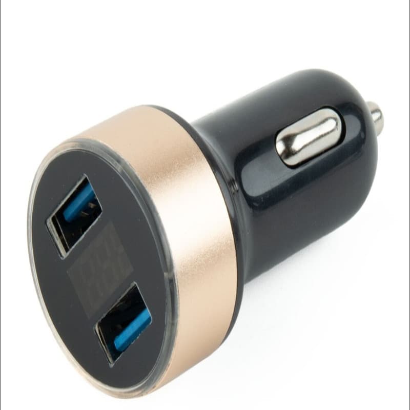 شاحن سيارة ABS بمنفذي USB