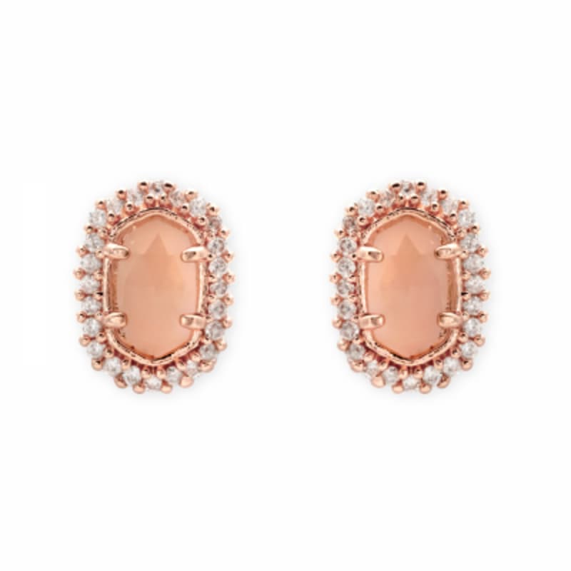 Alicia Boone – Destiny Rose Gold Earrings AB-085 | Feminine elegance in rose gold