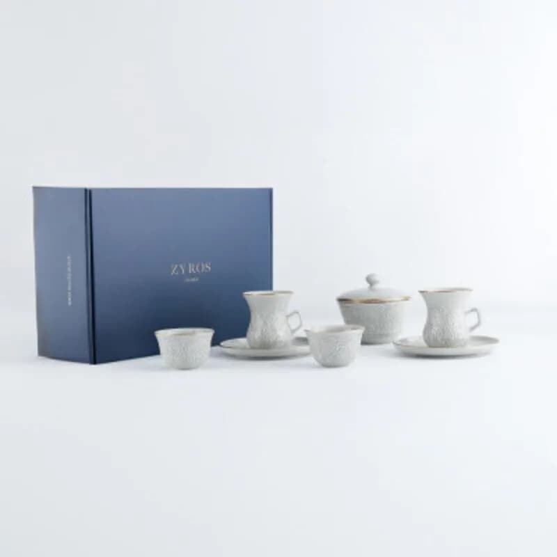 White Coffee and Tea Cup Set