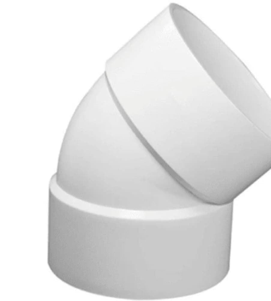 Zenit4-Inch White PVC ELBOW 45 SCH40
