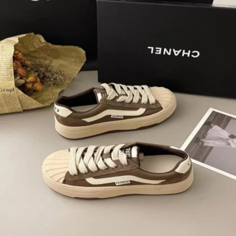 Practical women's shoes in brown - comfortable and elegant design for everyday use