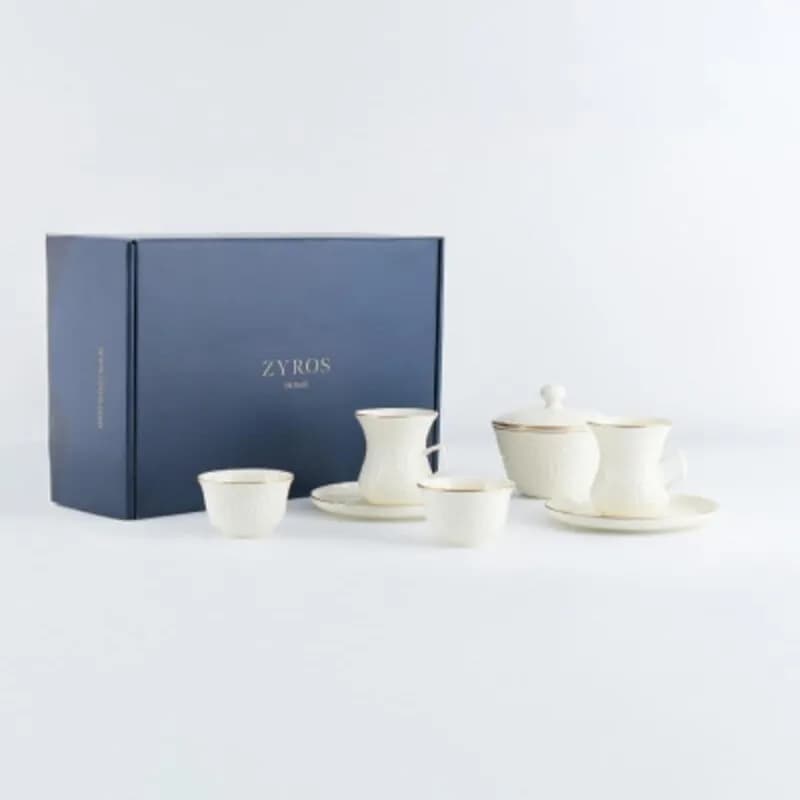 White Coffee and Tea Cup Set | Classic Hospitality Elegance
