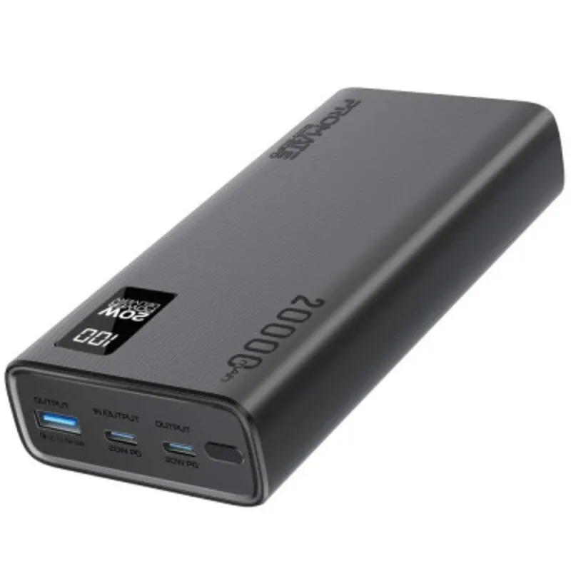 بطارية متنقلة بروميت Bolt-20PD بسعة 20000mAh مع شاشة LCD وشحن سريع